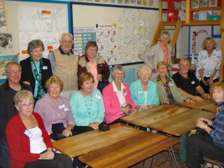 Back: Alan Richards, Yvonne McDowell, Neville Heyne, Lynette Stevens, Jean Moodie, and Gerda Bus Front: Audrey New, Rosemary Daniel, Pam Edwards, Brenda Kieser, Ann Mellor, Jeanne du Plessis, Jeff, Hirschson, and Valerie Keet.