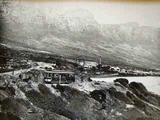 Tram at Strathmore Rd. Note no bungalows at Glen Beach.