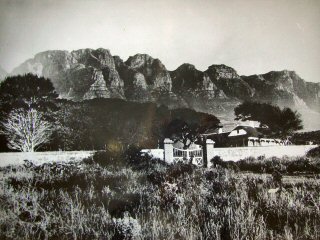 The homestead on the present site of the bowling green.